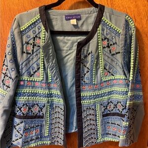 Simply Styled Blue Textured Fabric